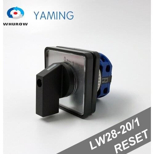 Reset Cam Switch 1 level 2 positions 690V 20A 4 terminals LW26series changeover rotary switches silver contact LW28-20/1