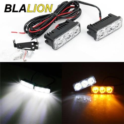 Super Bright Car Daytime Running Light LED DRL Fog Light 12V Turn Signal Lamp 3 LED 180 degree adjustable 6000K Car-styling Bulb