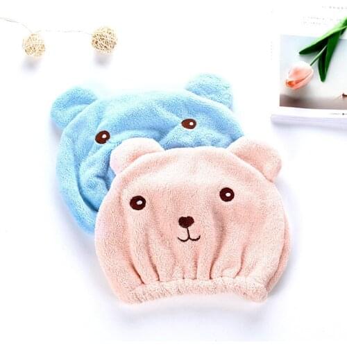 Microfiber Hair Turban Shower Cap Quickly Dry Hair Shower Hat Wrapped Towel Bathing Cap Bathroom Accessories