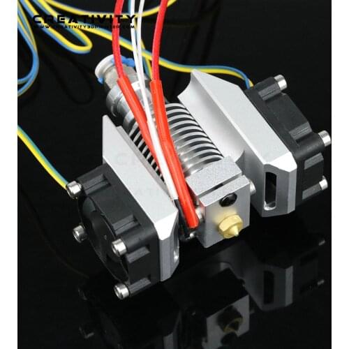 V6 Metal hotend print head kit with super cooling fan duct + V6 circular heat sink + 3010 Cooling Fans undate for Titan UM2