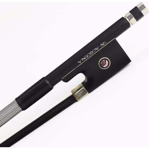 VingoBow 3/4 Size Carbon Fiber Violin Bow Pernambuco Performance Wild Tone Black Horse Hair for High Level Player 100VB Model