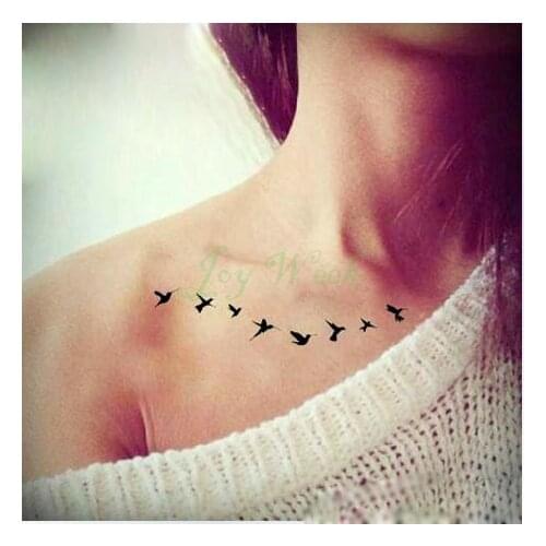 Waterproof Temporary Tattoo Sticker fly birds mermaid owl deer mandala tatto stickers flash tatoo fake tattoos for women girl 4