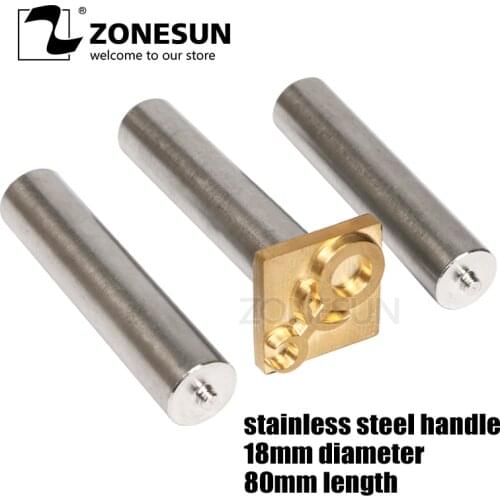 ZONESUN Stainless steel Hammering Handle for Leather Emboss (Cold Press), hammer Handle for Custom Leather Stamp