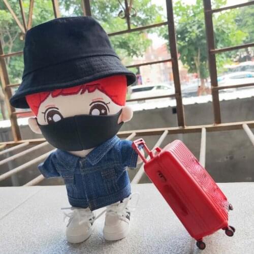 1/6 BJD 20cm doll scene accessory boot piggy bag draw-bar box draw-bar frame trolley case fisher hat