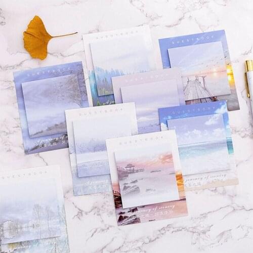 1PCS New Creative Scenery Tour Memo Pad Sticky Paper Notes Notepad Stationery Office School Supplies