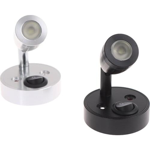 DC12V White LED Spot Reading Light RV Bedside Boat Lamp Wall Camp Trailer Switch button for convenience