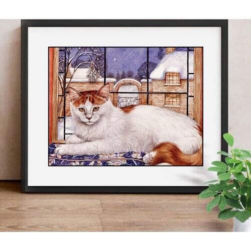 Diamond Embroidery Cats 5D DIY Diamond Painting Animals Cross Stitch Diamond Mosaic Resin Round Full Drill Hobby Factory Direct