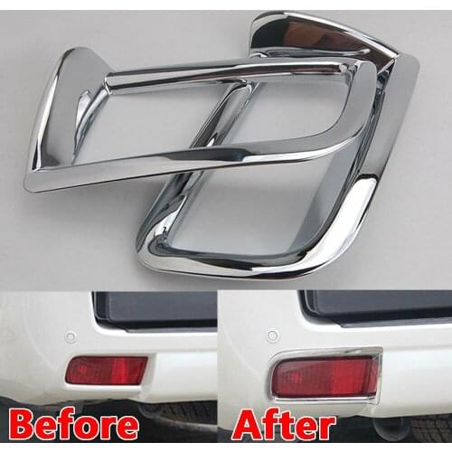 Car Styling Accessories 2pcs Rear Tail Fog Light Lamp Cover Trim For Toyota Land Cruiser Prado FJ150 2014 2015
