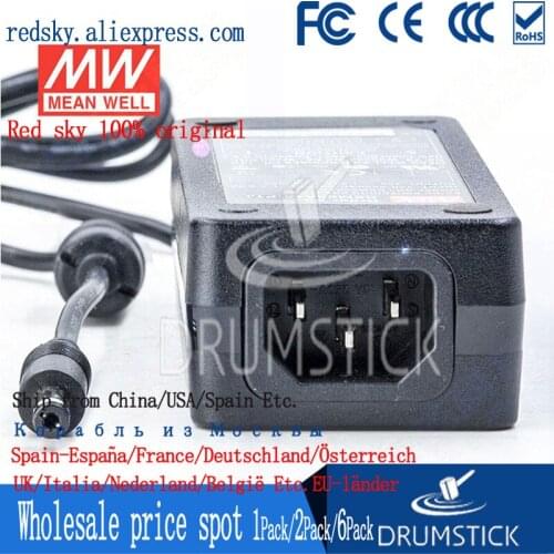 Nice MEAN WELL 2Pack GSM60A12-P1J 12V 5A meanwell GSM60A 12V 60W AC-DC High Reliability Medical Adaptor