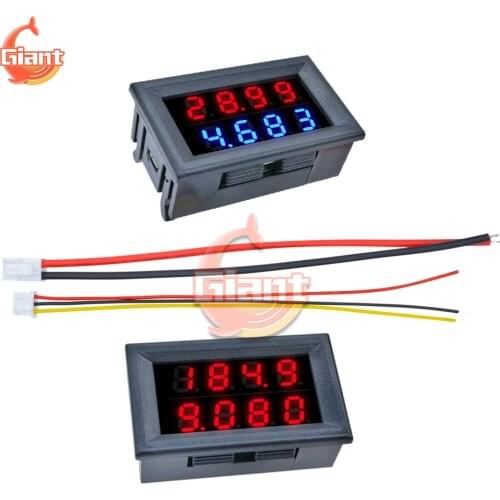 0.28 inch Mini LED Dual Digital Voltmeter Ammeter DC 100V 200V 10A Voltage Current Meter Tester Detector 4 Bit 5 Wires