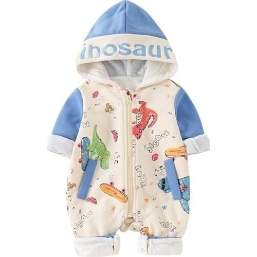 Baby clothes autumn spring autumn new boys girls baby long-sleeved one-piece newborn baby romper cute outing full moon clothes