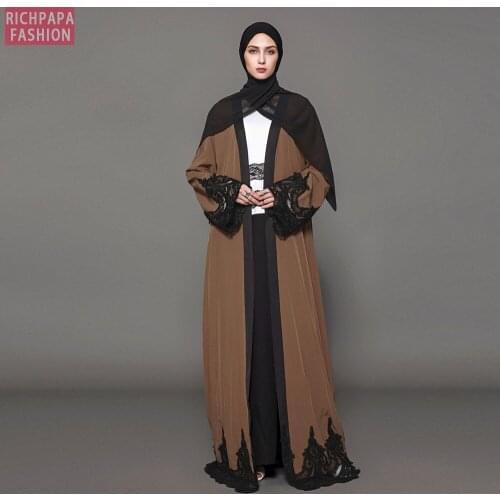 Eid Mubarak Robe Abaya Dubai Kimono Cardigan Islam Hijab Muslim Dress Abayas For Women Caftan Ramadan Turkish Islamic Clothing