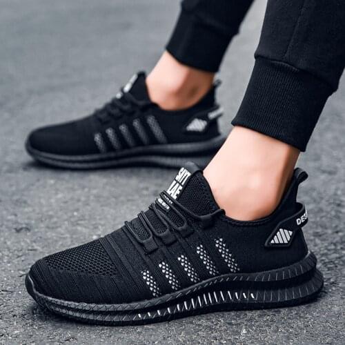Hot Men Casual Shoes Breathable Mesh Sneakers Comfortable Walking Footwear Male Running Sport Shoes Lace Up Walking Shoe