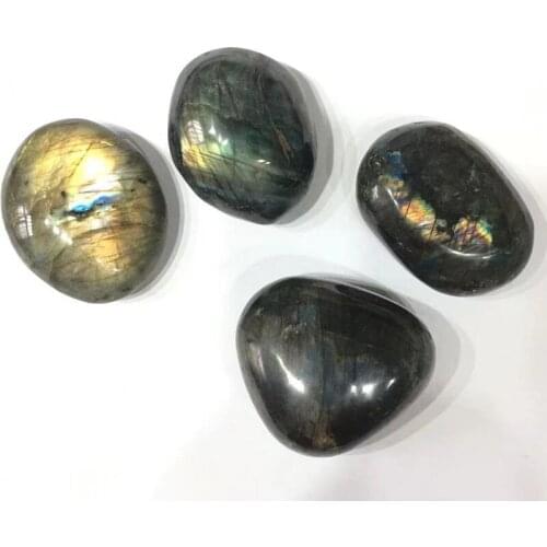 Labradorite Palm Stones Natural Quartz Crystals Healing Reiki Gemstones Decoration