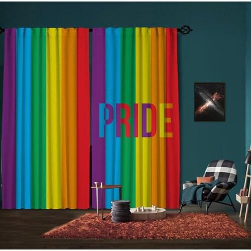 LGBTQ + Gay Pride Blackout Curtain,Window,2 Panels,Custom Size,Gay Pride Day, lesbian LGBTQ.Gay Friendly