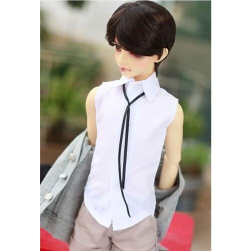 BJD Doll clothes apply to 1-31-4 uncle made simple white sleeveless shirt jacket doll accessories