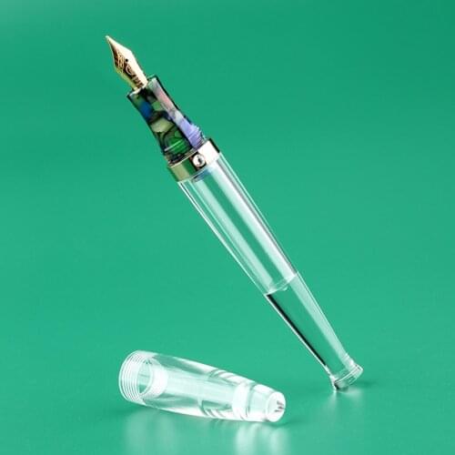 NEW Moonman S5 Resin Dropper Fountain Pen Transparent Iridium 0.38/0.5mm Large-Capacity Ink Storing Fashion Writing Gift Ink Pen