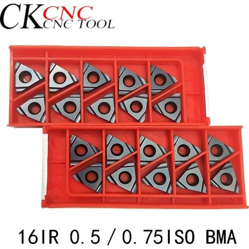 16IR 0.5 ISO 0.75 ISO BMA thread turning tool CNC carbide inserts External Cutting Tools for SNR tool stainless steel and steel