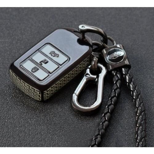 TPU Rubber Car Remote Key Case Chain Fob Cover For Honda Civic 2017 2018 CRV CR-V Pilot Accord Fit XRV Odyssey HRV JAZZ Vezel