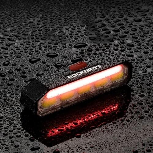 ROCKBROS Bicycle Lights Waterproof Smart Wireless Remote Control Signal Warning Light 6-speed Adjustment Night Bike Accessory