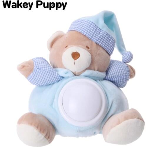 60+ Appease Soft Music Contained Placating LED Teddy Bear Doll For New Born Baby Sleeping