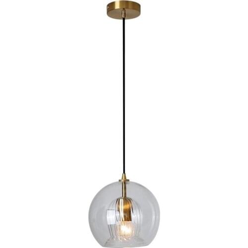 Nordic Glass Ball Brass Led Pendant Light Modern Kitchen Hanging Lights Bar Industrial Lamp Dining Living Room Lighting Fixtures