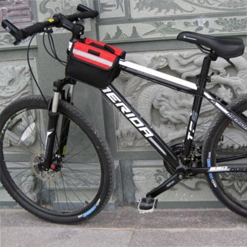 Rainproof and shockproof bicycle saddle bag reflective large-capacity seat tube front beam mountain bike bicycle bag accessories