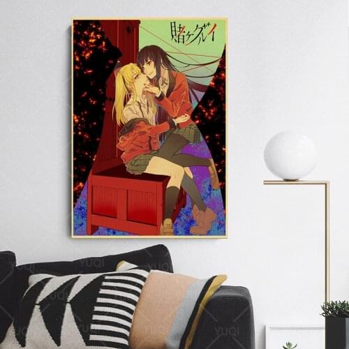 Japanese Anime New Kakegurui Retro Art Decor Picture Quality Canvas Poster Living Cafe Sofa Wall Decor Painting Home Decor