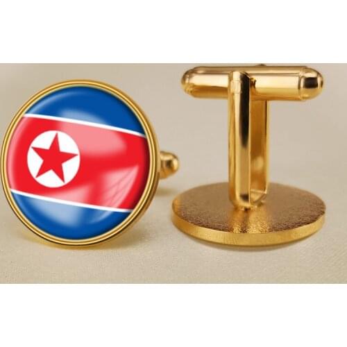 Coat of Arms of North Korea Korean Flag National Emblem Cufflinks
