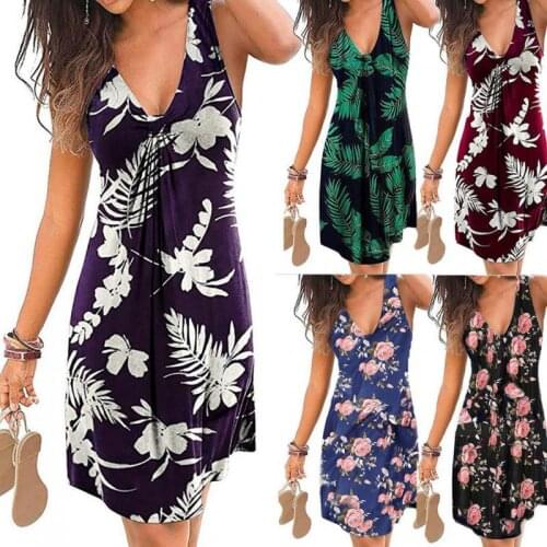 Womens 2021 Summer New Casual Sleeveless Dress,large Size ElegantFlowers Slim Slimming Dress Sexy V-neck Suspender Dresses5xl