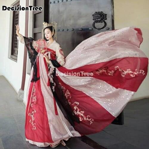 2021 hanfu women chinese dance costumes chinese hanfu traditional chinese dress fairy ancient chinese costume plus size 4xl