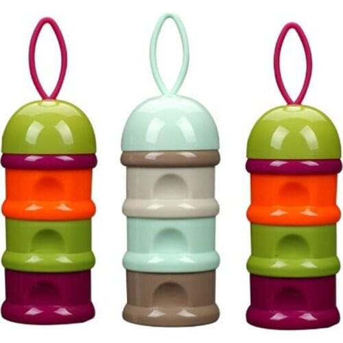 3 layer Frog Style Portable Baby Food Storage Box 2018 Essential Cereal Cartoon Baby Milk Powder Boxes Color Milk Powder Box