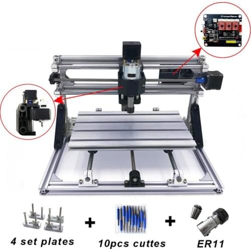 3018/2418 DIY Mini Engraving Machine CNC Pcb Milling Machine Wood Router Laser Engraving CNC Router GRBL Control Craved Metal