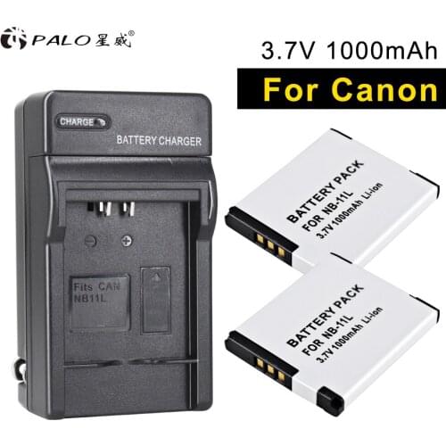PALO NB-11L 2pcs digital camera battery+charger for Canon IXU S240 245HZ A2300 2400 2500 SX430 IXU S265 185 180 175 132 140 135
