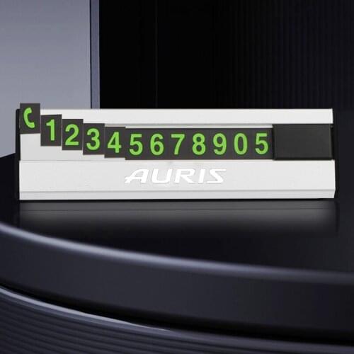 Phone Number Notification Car Temporary Parking Card alloy Luminous Car Sticker For Toyota Auris Interior Accessories