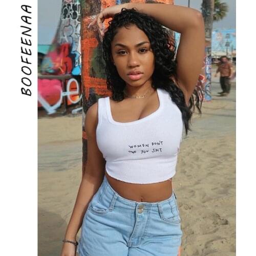 Женские хлопковые майки BOOFEENAA China At AliExpress