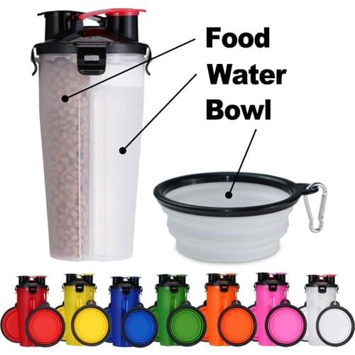 Pet Dog Water Bottle Water Bowl for Dogs Waterer Feeder Portable Dog Drinker for Cats Food Bowl Dogs Accessories Treats Products