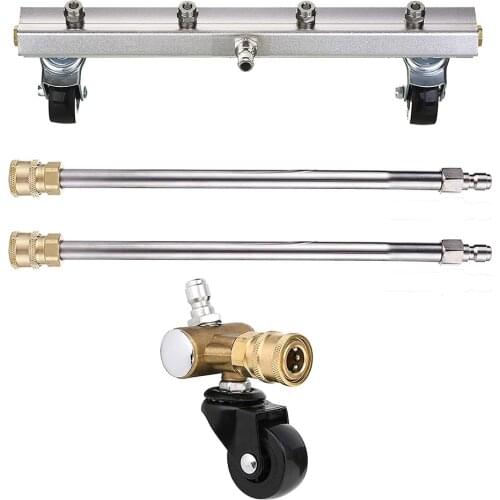 Pressure Washer Water Broom,Undercarriage Cleaner, Under Car Washer Sweep Driveway, Sidewalk, Deck, 4000 PSI Car Body Chassis