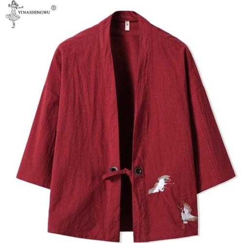 Kimono Samurai Costume Streetwear Plus Size Asian thanks Jacket Yukata Men Women Cloth Cardigan Traditioanl Japanese Clothing