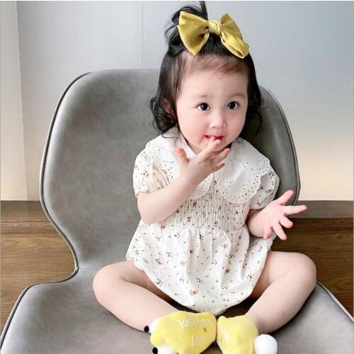 2021 new boys girls printed rompers cotton shorts sleeve summer babys jumpsuit