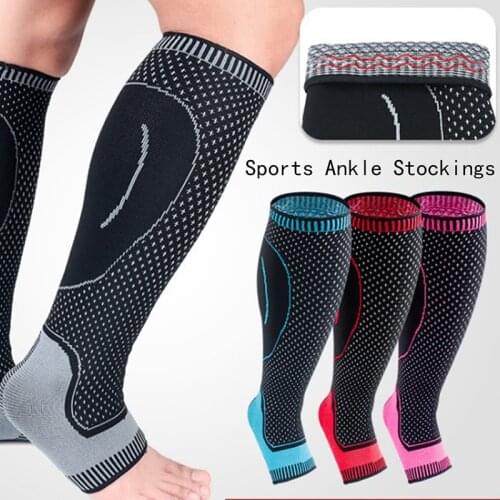 Running Compression Socks Orthopedic Support Knee High Stockings Calf and Ankle Protector for Football Skiing Varicose Veins