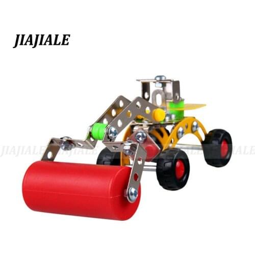 Free shipping Vehicle Metal Model Building Kits Puzzle Road Roller Enlighten Education Assemblage Toys boy girl gifts 3D Model