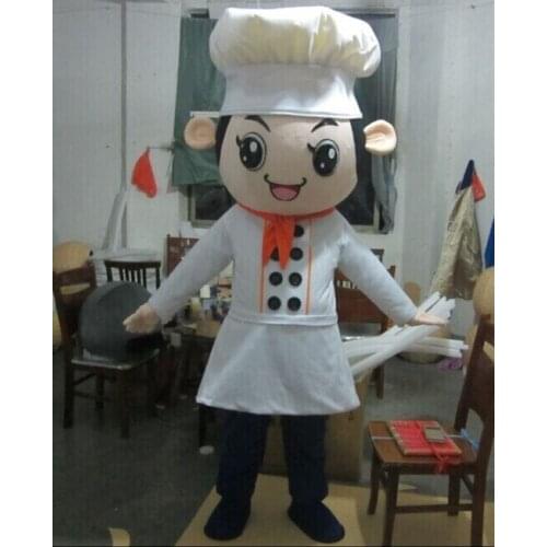 Cook Chef Mascot Costume Adult Cooker Cartoon Character Outfit Suit Supermarket Ceremonial Event Advertising