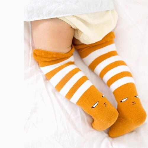 Cute Girl Kids Knee High Srtiped Stocking Cotton Baby Toddler Leg Warm Leggings Size 1-5T