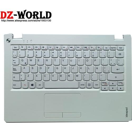 New Original Palmrest white Upper Case With Latin Keyboard Touchpad for Lenovo Ideapad 100S-11IBY C Cover 5CB0K38956