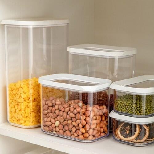 Storage Box Plastic Food Seal Jar Grains Storage Cans Thickened Moisture-Proof For Kitchen STTA889