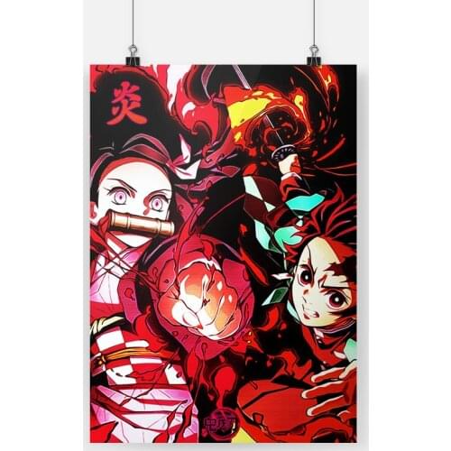 Demon Slayer Tanjiro Nezuko Anime Poster Canvas Painting Wall Art Decor Living Room Bedroom Study Home Decoration Prints