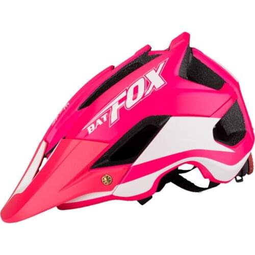 Practical Ride Helmet Useful Outdoor Riding Helmet Mountain Bike Skateboard Safety Helmet for Outside - Rosy and Black (Average