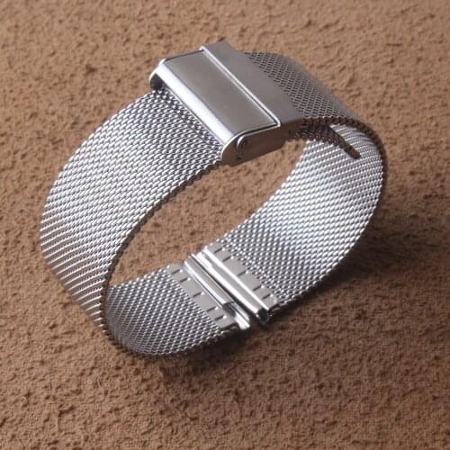 Stainless steel Watchbands Watches accessories Thin Mesh Watch strap for Quartz Wristwatches mens belt 14mm 16mm 18mm 20mm 22mm