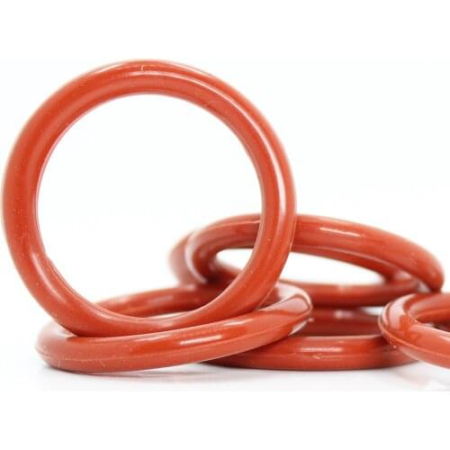 CS1.5mm Silicone O RING OD 51/52/53/55/56/57/58/60/62*1.5 mm 50PCS O-Ring VMQ Gasket seal Thickness 1.5mm ORing White Red Rubber